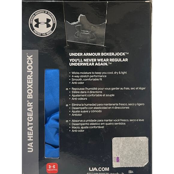 M2-70 UNDERARMOUR NWT Men's HeatGear BoxerJock Underwear 6" Inseam Blue 2XL - Picture 10 of 11